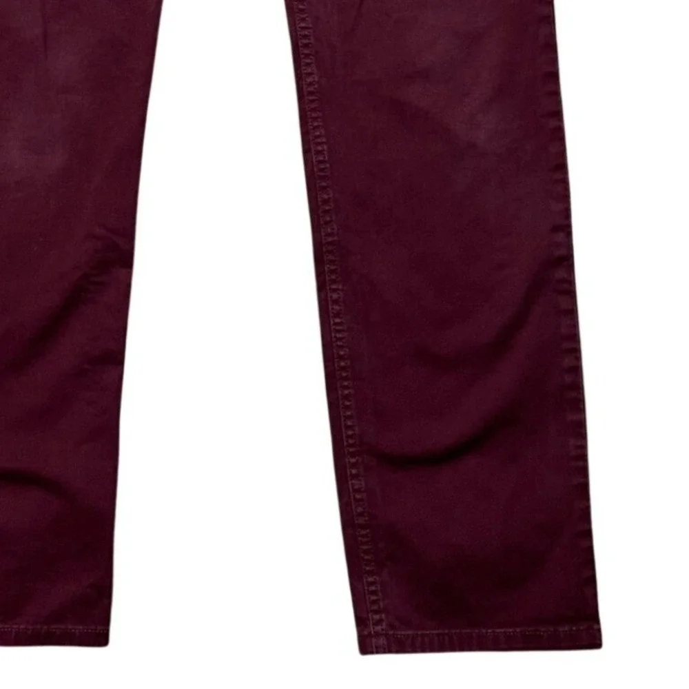 Levi's 511 Slim Fit Pants Men 30x32 Burgundy Maroon Stretch Chino Flat Front EUC